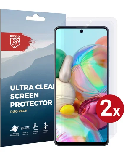 Rosso Samsung Galaxy A71 Ultra Clear Screen Protector Duo Pack afbeelding 1