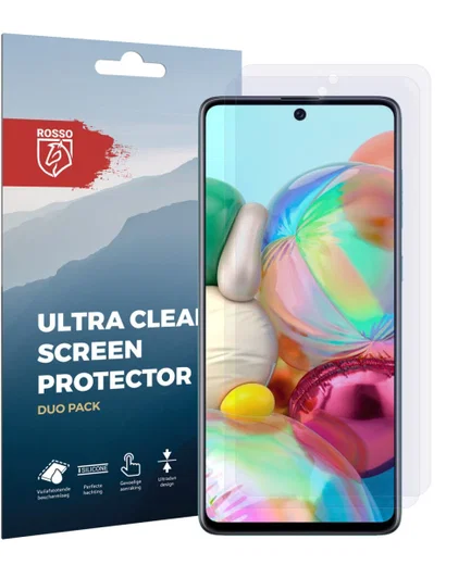 Rosso Samsung Galaxy A71 Ultra Clear Screen Protector Duo Pack afbeelding 10