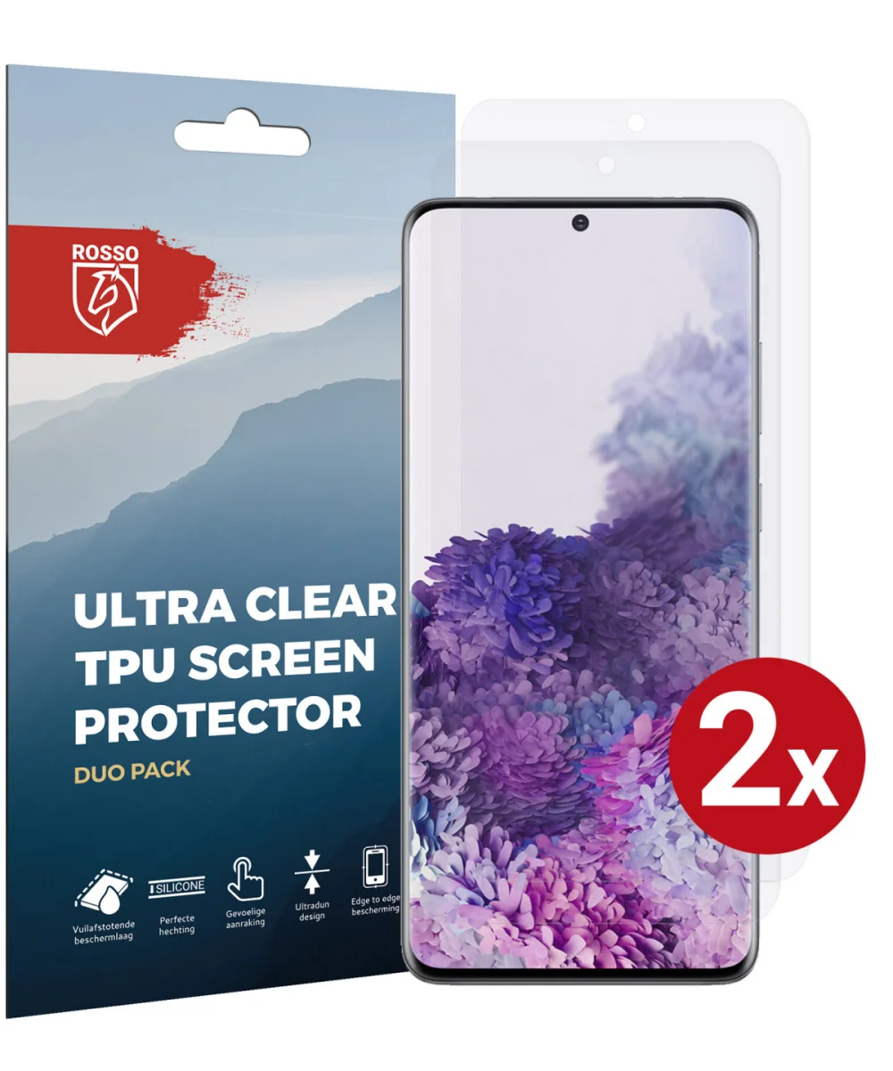 Rosso Samsung Galaxy S20 Plus Clear Screen Protector Duo Pack afbeelding 1
