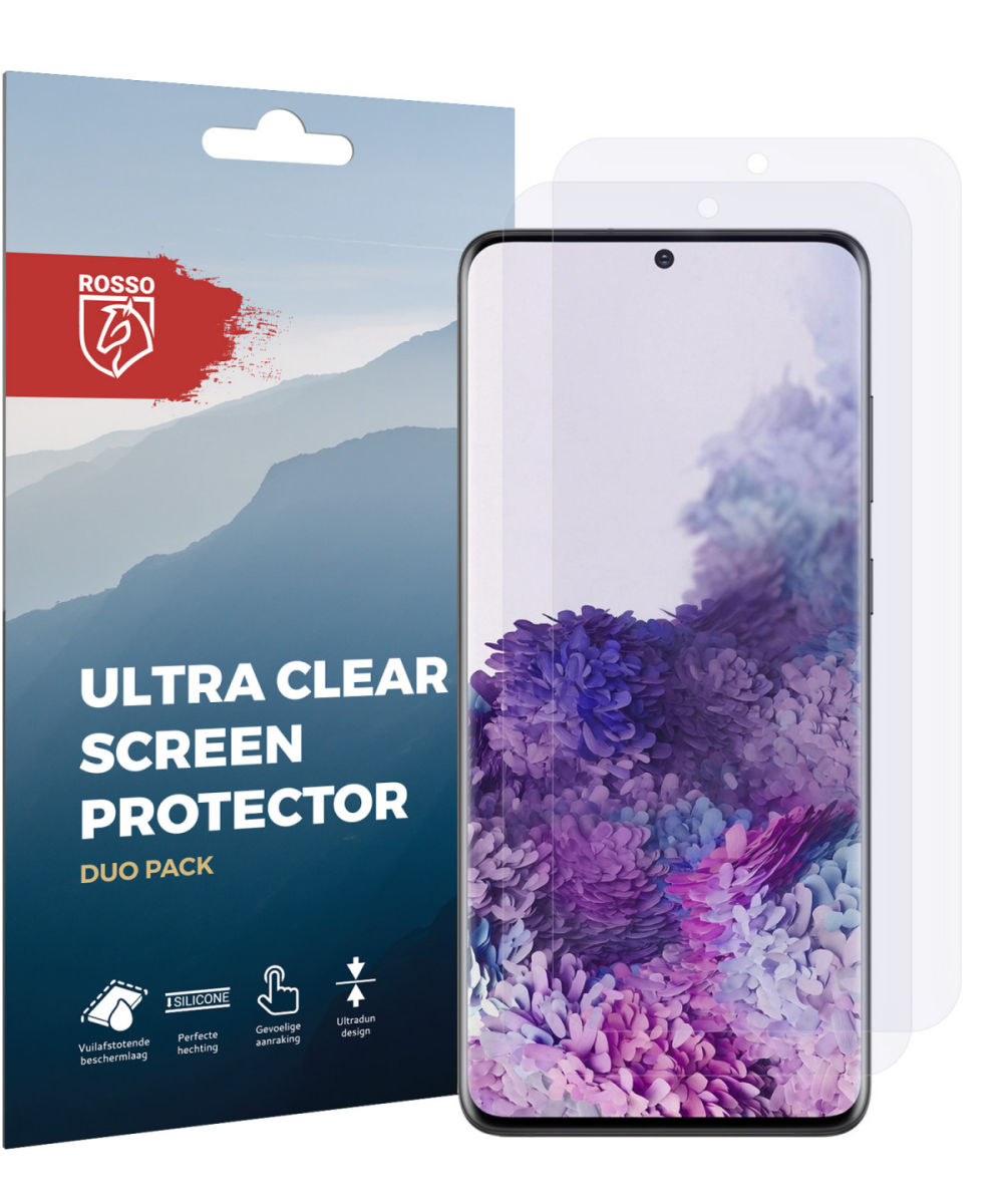 Rosso Samsung Galaxy S20 Clear Screen Protector Duo Pack afbeelding 11