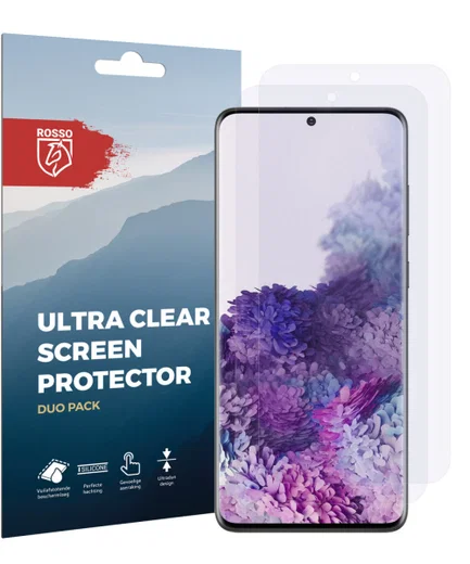 Rosso Samsung Galaxy S20 Clear Screen Protector Duo Pack afbeelding 11