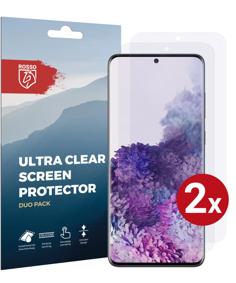 Rosso Samsung Galaxy S20 Clear Screen Protector Duo Pack afbeelding 1