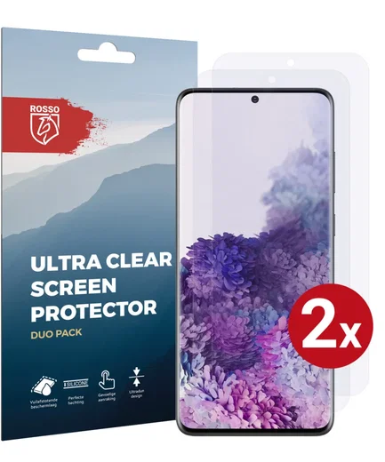 Rosso Samsung Galaxy S20 Clear Screen Protector Duo Pack afbeelding 1