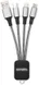 4Smarts GlowCord 3-in-1 Kabel Zilver afbeelding 1