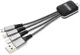 4Smarts GlowCord 3-in-1 Kabel Zilver afbeelding 2