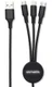 4Smarts GlowCord 3-in-1 Kabel 1 Meter Zwart afbeelding 1