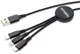4Smarts GlowCord 3-in-1 Kabel 1 Meter Zwart afbeelding 2