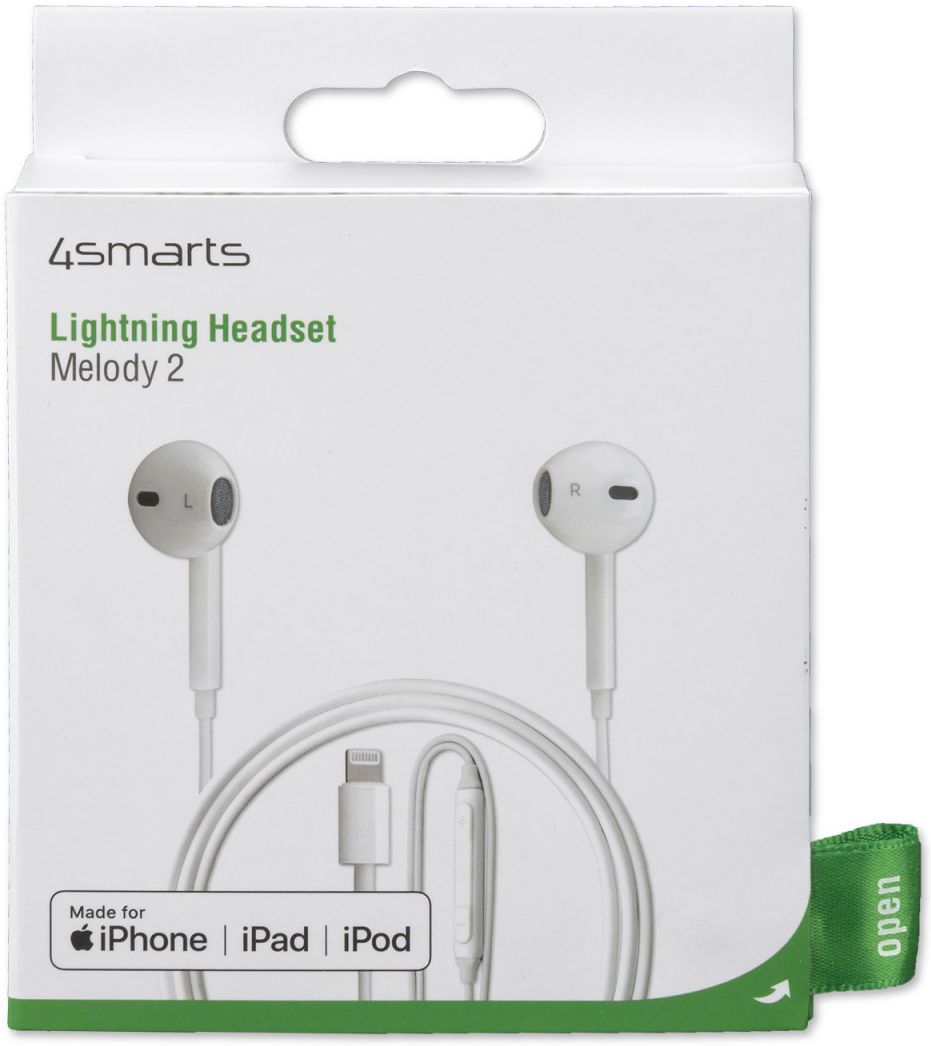 4smarts Melody 2 MFi Apple Oortjes met Lightning Aansluiting Wit afbeelding 4