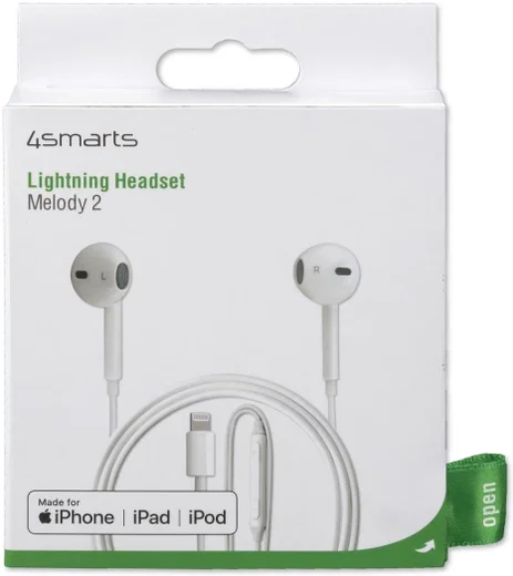 4smarts Melody 2 MFi Apple Oortjes met Lightning Aansluiting Wit afbeelding 4