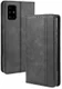Samsung Galaxy A51 Hoesje Book Case Wallet Kunst Leer Retro Zwart afbeelding 2