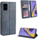 Samsung Galaxy A51 Book Case Hoesje Book Case Retro Wallet Blauw afbeelding 7