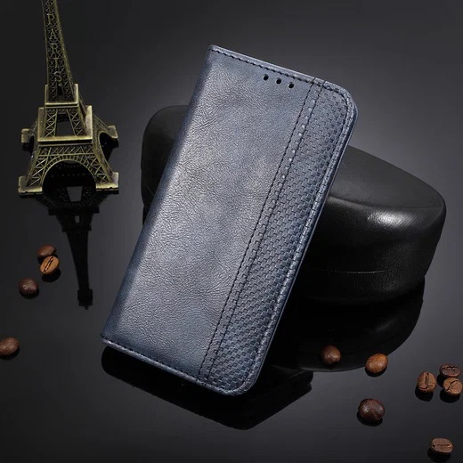 Samsung Galaxy A51 Book Case Hoesje Book Case Retro Wallet Blauw afbeelding 8