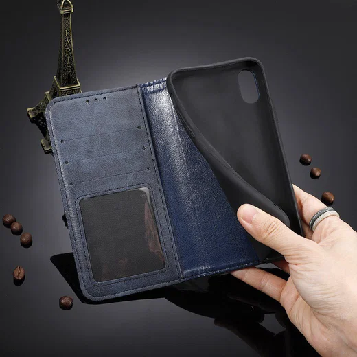 Samsung Galaxy A51 Book Case Hoesje Book Case Retro Wallet Blauw afbeelding 9