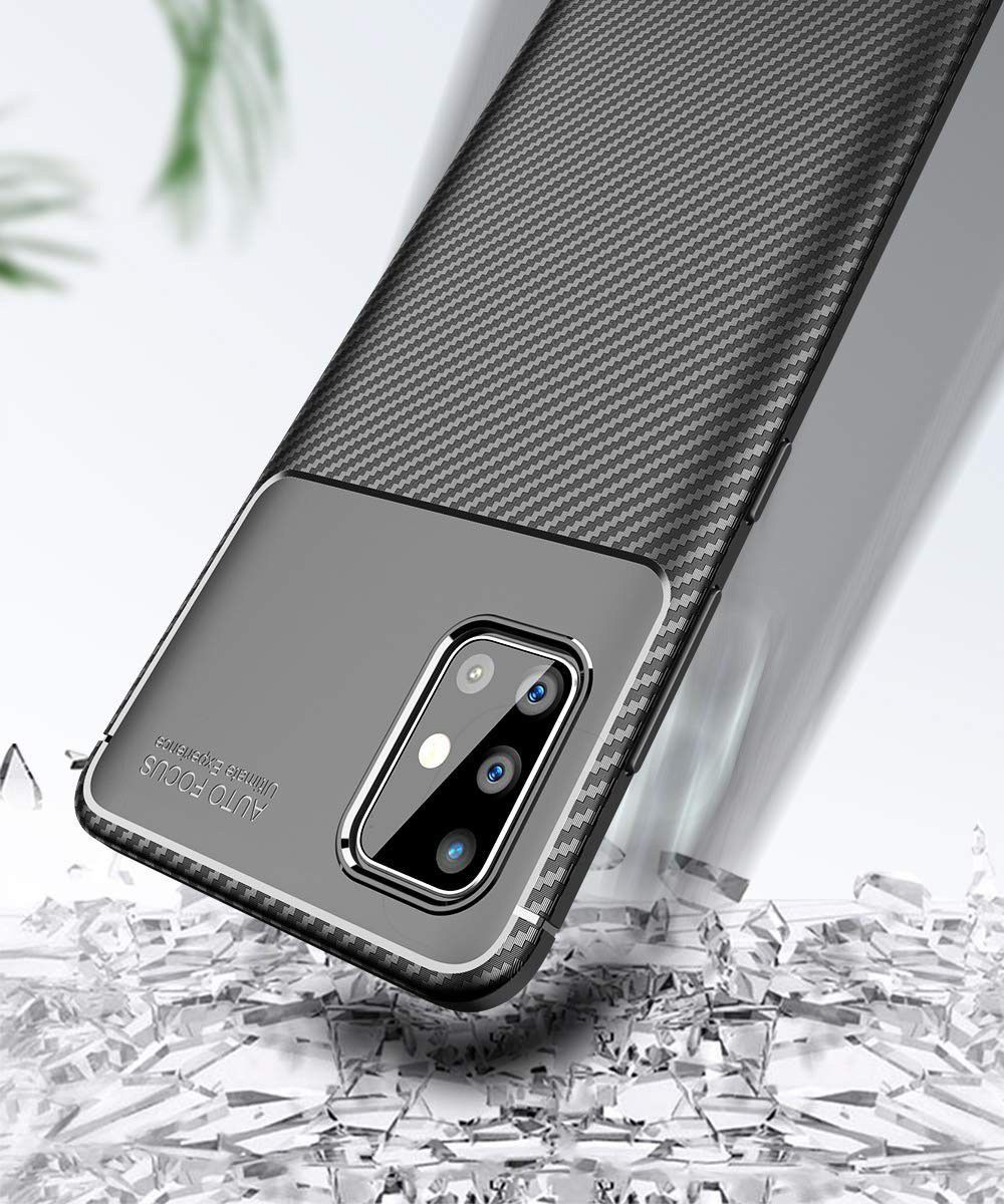 Samsung Galaxy A51 Hoesje Geborsteld Carbon Bruin afbeelding 10