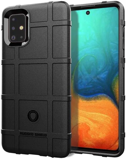 Samsung Galaxy A71 Hoesje Rugged Shield Zwart afbeelding 1
