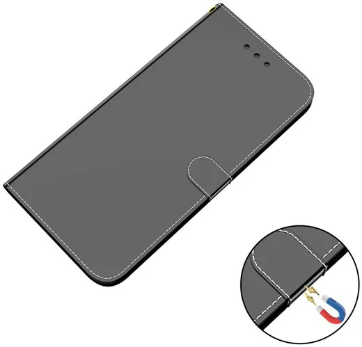 Samsung Galaxy A51 Hoesje Book Case Wallet Spiegelend Zwart afbeelding 6