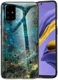 Samsung Galaxy A51 Hoesje Marmer Glass Blauw/Groen afbeelding 1