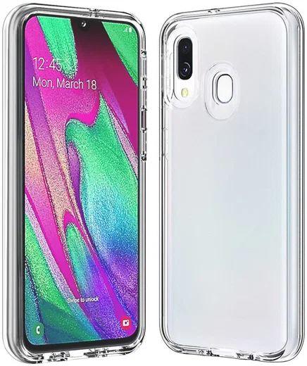 Samsung Galaxy A40 Hybride Back Cover Transparant afbeelding 1