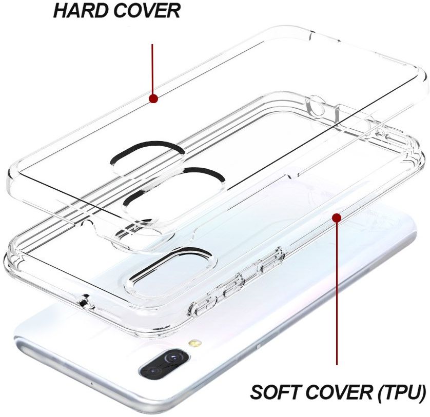 Samsung Galaxy A40 Hybride Back Cover Transparant afbeelding 2