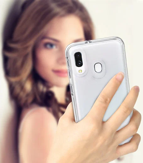 Samsung Galaxy A40 Hybride Back Cover Transparant afbeelding 6