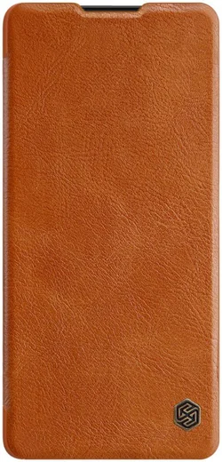 Nillkin Qin Series Book Samsung Galaxy S10 Lite Hoesje Leer Bruin afbeelding 2