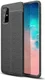 Samsung Galaxy S20 Plus Hoesje TPU Leer Design Zwart afbeelding 1