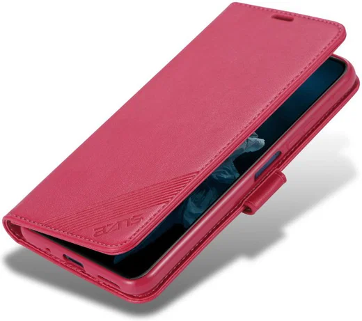 AZNS Huawei Honor 20S / Honor 20/nova 5T Portemonnee Stand Hoes Rood afbeelding 1