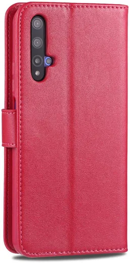 AZNS Huawei Honor 20S / Honor 20/nova 5T Portemonnee Stand Hoes Rood afbeelding 5