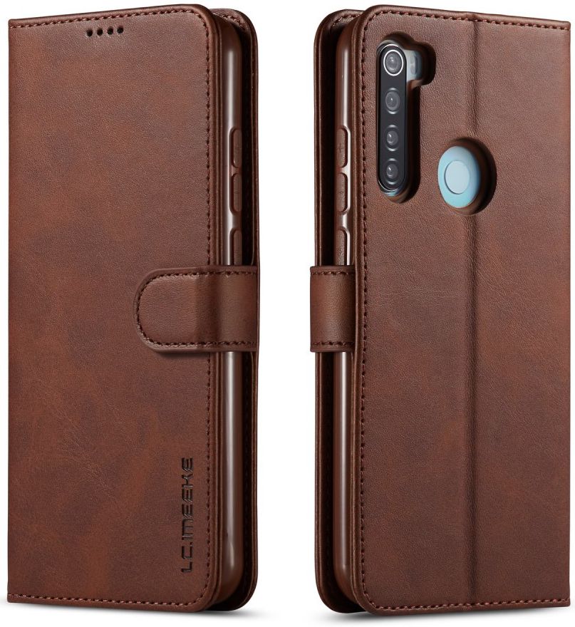 Xiaomi Redmi Note 8 Portemonnee Met Stand Bookcase Hoesje Bruin afbeelding 9