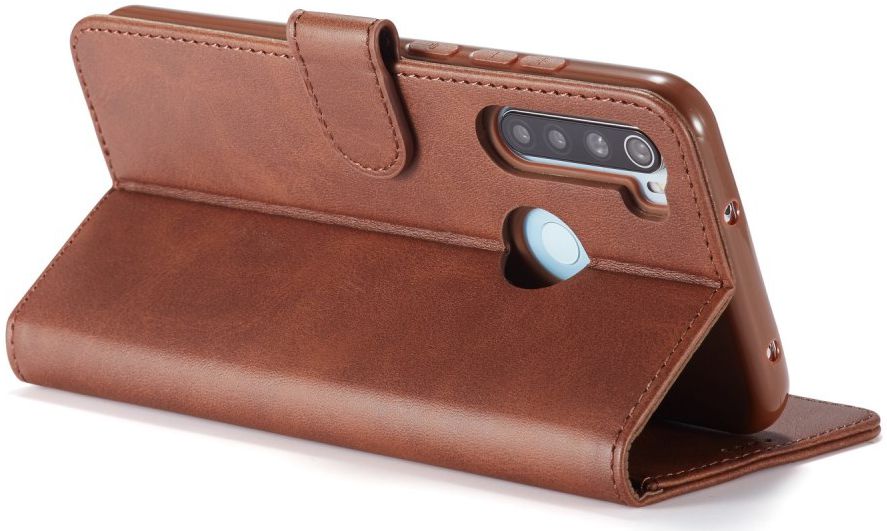 Xiaomi Redmi Note 8 Portemonnee Met Stand Bookcase Hoesje Bruin afbeelding 5