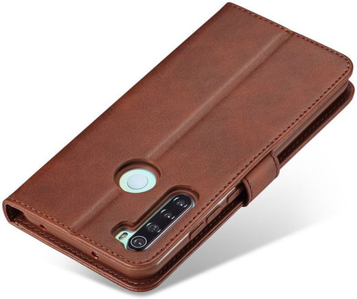 Xiaomi Redmi Note 8 Portemonnee Met Stand Bookcase Hoesje Bruin afbeelding 6