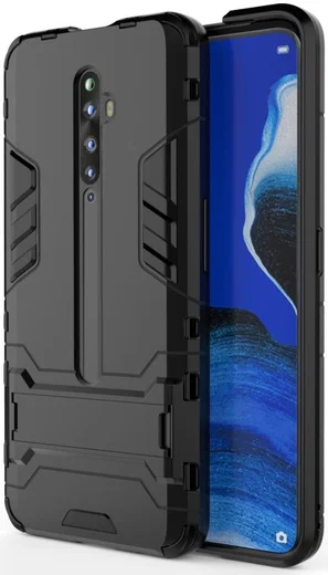 Oppo Reno2 Z Hoesje Hybride Kickstand Zwart afbeelding 1