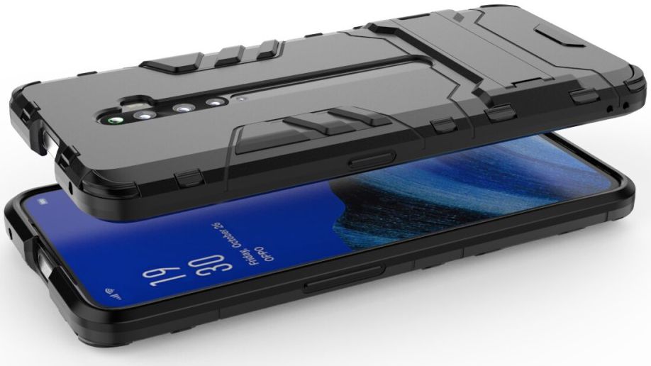 Oppo Reno2 Z Hoesje Hybride Kickstand Zwart afbeelding 5