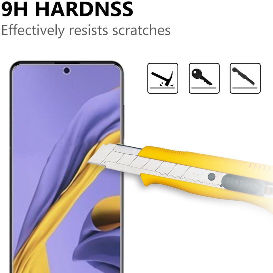 Samsung Galaxy A51 Screenprotector 2.5D Arc Edge Tempered Glass afbeelding 3