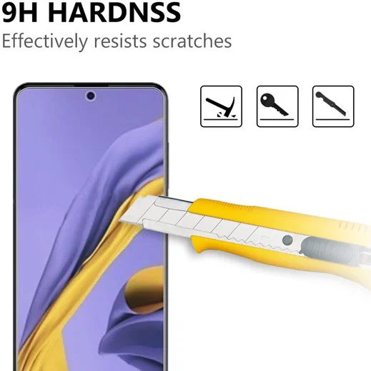Samsung Galaxy A51 Screenprotector 2.5D Arc Edge Tempered Glass afbeelding 3