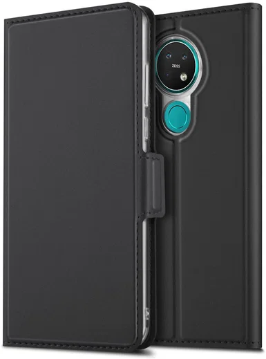 Nokia 7.2 Portemonnee Stand Hoesje Zwart afbeelding 3