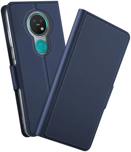 Nokia 7.2 Portemonnee Stand Hoesje Blauw afbeelding 1