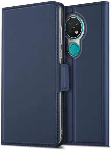 Nokia 7.2 Portemonnee Stand Hoesje Blauw afbeelding 3
