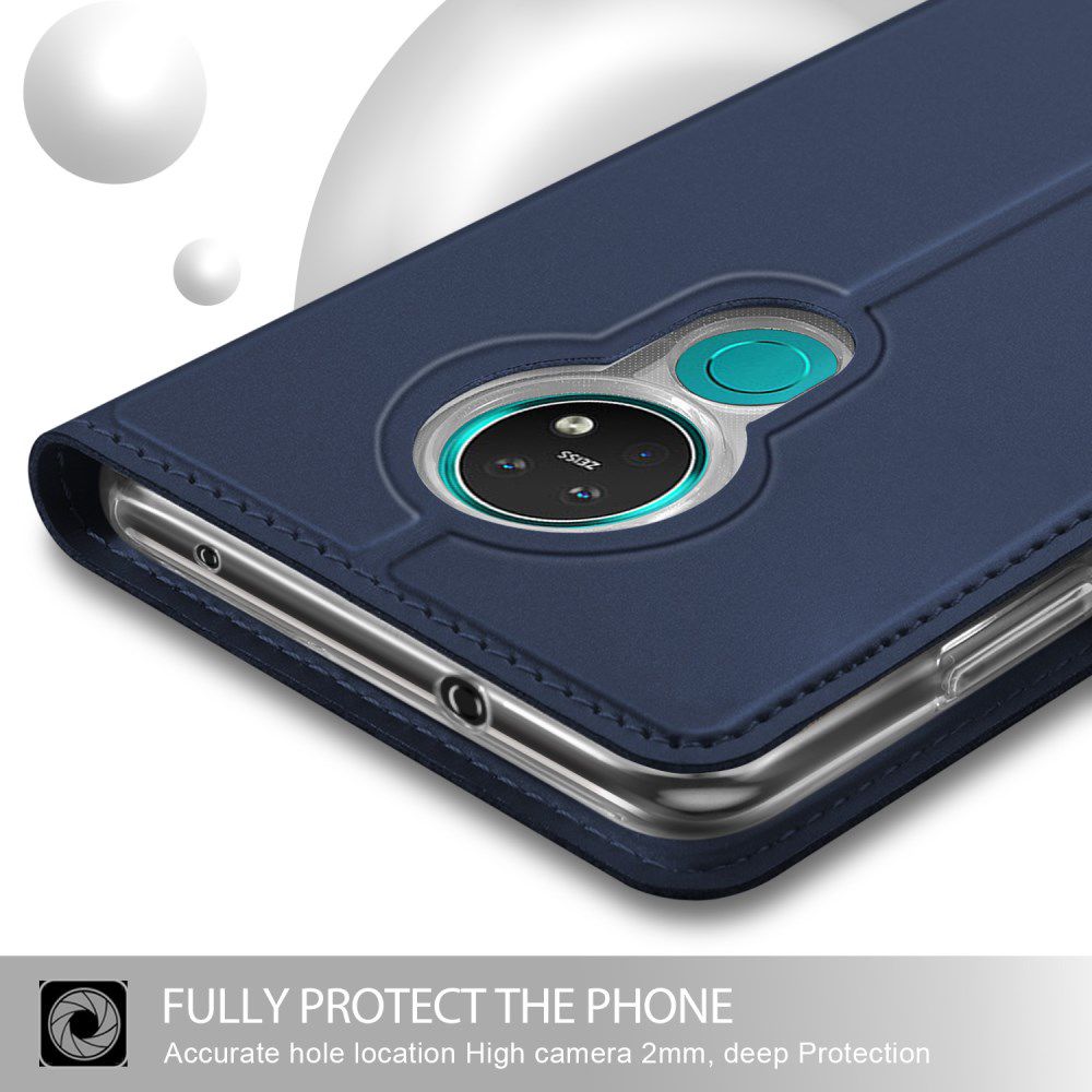 Nokia 7.2 Portemonnee Stand Hoesje Blauw afbeelding 6
