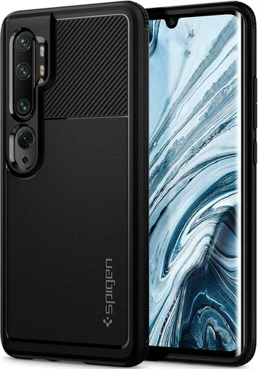 Spigen Rugged Armor Xiaomi Mi Note 10 (Pro) Hoesje Zwart afbeelding 1