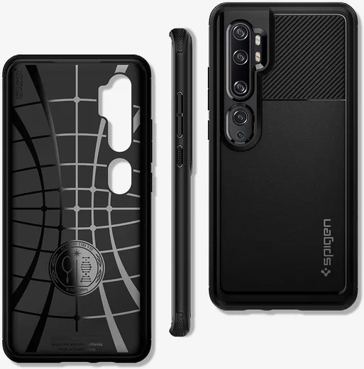 Spigen Rugged Armor Xiaomi Mi Note 10 (Pro) Hoesje Zwart afbeelding 2