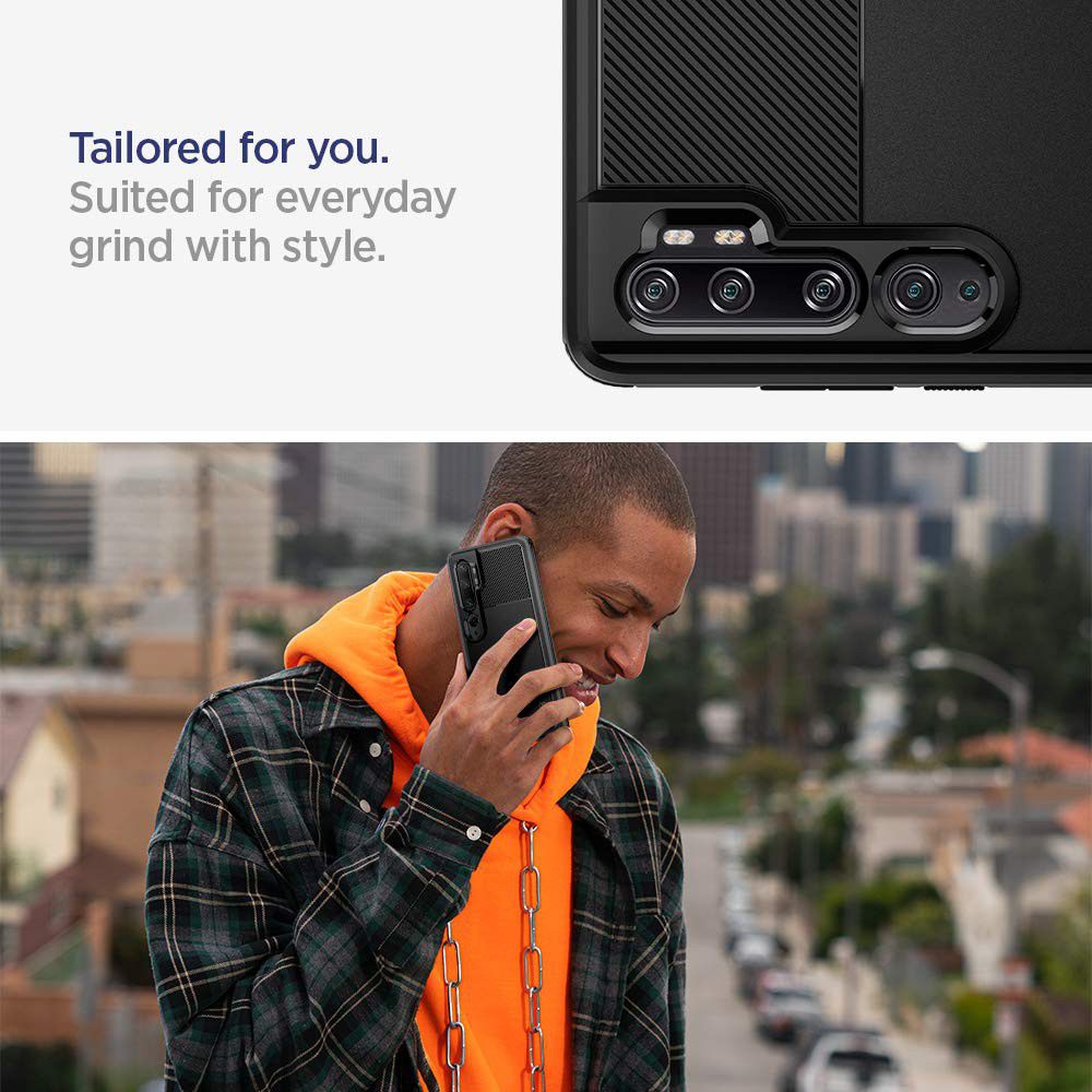 Spigen Rugged Armor Xiaomi Mi Note 10 (Pro) Hoesje Zwart afbeelding 3