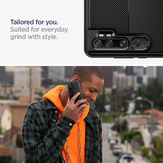 Spigen Rugged Armor Xiaomi Mi Note 10 (Pro) Hoesje Zwart afbeelding 3