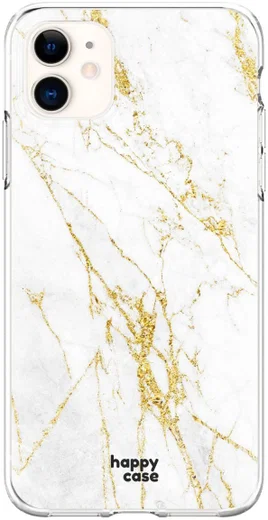 HappyCase Apple iPhone 11 Hoesje Flexibel TPU Wit Marmer Print afbeelding 1