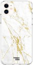 HappyCase Apple iPhone 11 Hoesje Flexibel TPU Wit Marmer Print