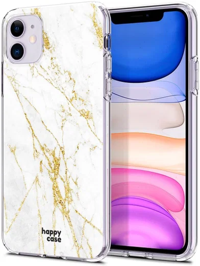 HappyCase Apple iPhone 11 Hoesje Flexibel TPU Wit Marmer Print afbeelding 8