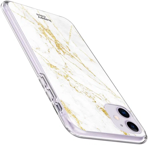 HappyCase Apple iPhone 11 Hoesje Flexibel TPU Wit Marmer Print afbeelding 7