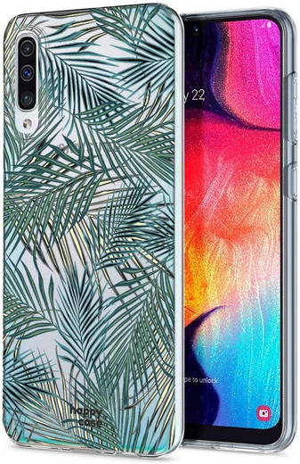 HappyCase Samsung Galaxy A50 Hoesje Flexibel TPU Jungle Print afbeelding 2