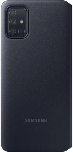 Origineel Samsung Galaxy A71 Hoesje S-View Wallet Cover Zwart/Blauw afbeelding 4