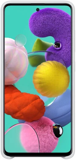 Origineel Samsung Galaxy A51 Hoesje Silicone Cover Wit afbeelding 2